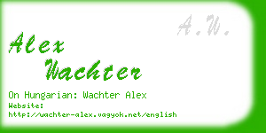 alex wachter business card